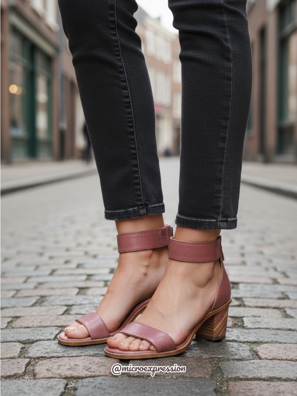 Frye Mauve Pink Brielle Zip Cute Block Ankle Heels - Picture 3 of 12